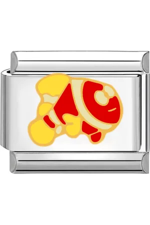 quiges Schakel - Bedel - 9mm - charms - Kleurrijk - Vis - Geschikt voor - Nomination- armband - Schakelarmband - italy bedels armband