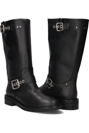 Via Roma Biker Fibbie Middle Laarzen - Leer - Dames - - Maat 39