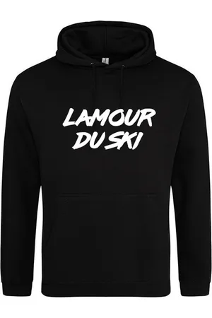B and C Hoodie | Sweater | Capuchon | Trui | Hooded | Print | Zwart | Maat L