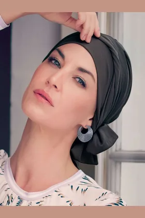 CHRISTINE B.b. beatrice turban with ribbons - - chemo - alopecia