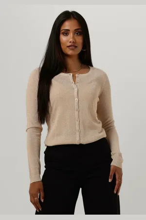 Minus Vest New Laura Cardigan Mi1358 349 Medal Gold Melange/lurex Dames Maat - XL