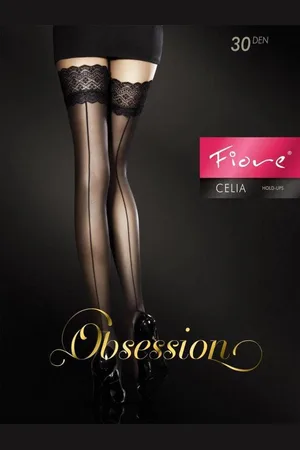 Fiore di Lucia Milano CELIA Stay-Ups 30 den - Black