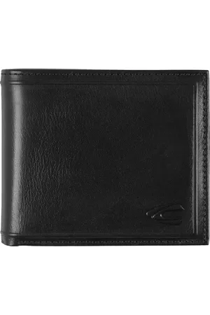 Camel Active Leren Portemonnee Wood Jeans Wallet Zwart