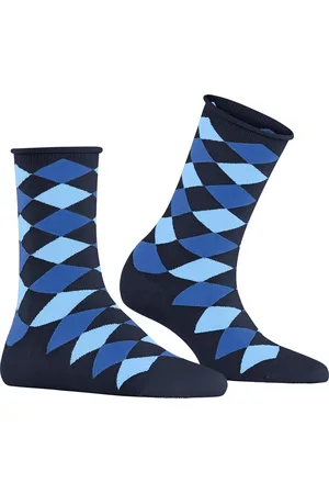 Burlington Sandy damessokken - blauw (marine) - Maat: 36-41