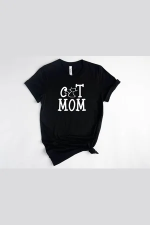Bella + Canvas Lykke Cat Mom T-shirt| Kattenliefhebber | Unisex T-Shirt |Maat L