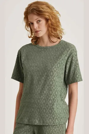 Calida Laurel Shirt 14497 Green - maat XS