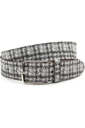 A-zone Dames riem pied-de-poule - dames riem - 4 cm breed - - Echt Leer - Taille: 100cm - Totale lengte riem: 115cm