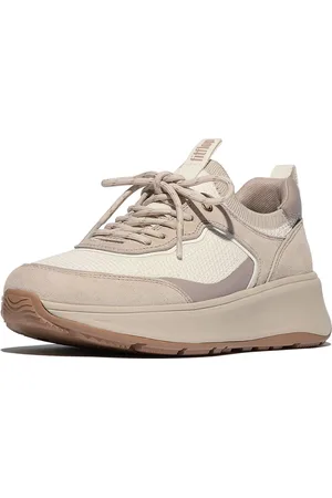 FitFlop F-Mode Suede/Knit Flatform Slip-On Laced Sneakers - Maat 36
