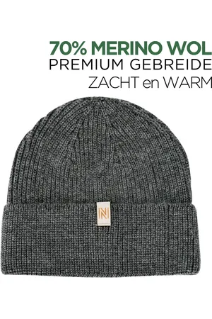 NORFOLK 70% Merino wol Muts - Premium Gebreide Muts - Wintersport Muts - Warme Mutsen - Wintermuts - Medium/Large - - Norwick