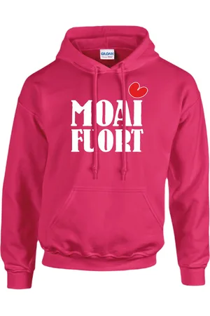 Gildan Hooded sweater MOAI FUORT (hoodie unisex) Friesland maat XL kleur heliconia