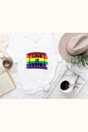 Bella + Canvas Lykke LGBTQ Unisex T-Shirt| Love is Love T-shirt| Pride | Rainbow |Katoen| | Maat L