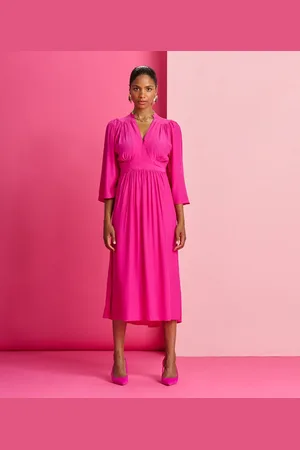 POM Amsterdam Imperial Fuchsia Dress Jurken Dames - Kleedje - Rok - Jurk - - Maat 36