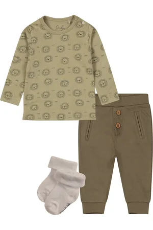 Dirkje Noppies - Kledingset - Broek - Shirt met leeuwtjes - 1 p sokjes - Maat 86