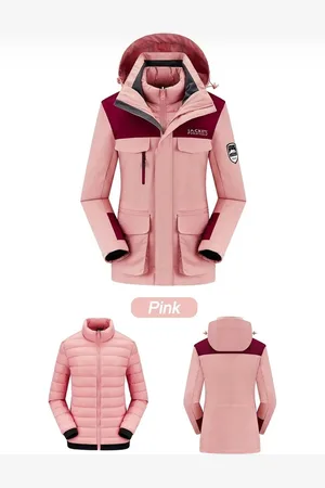 JACKETS Deboer10.NL - Skijas dames - Ski jas - Ski jas dames - Wintersport - Winddicht - Waterdicht - Donsjack - 2 in 1 - Maat L