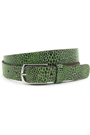 A-zone Dames riem leopard - dames riem - 3 cm breed - - Echt Leer - Taille: 95cm - Totale lengte riem: 110cm