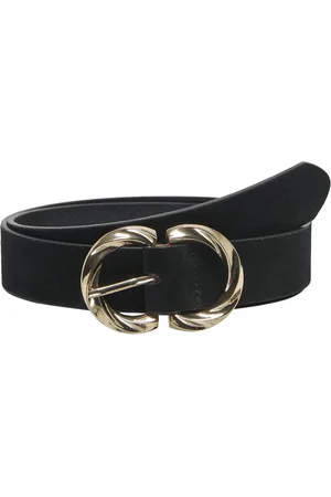 ONLY Kledingriem Onlfine Leather Jeans Belt Acc 15312130 Black/gold Metal