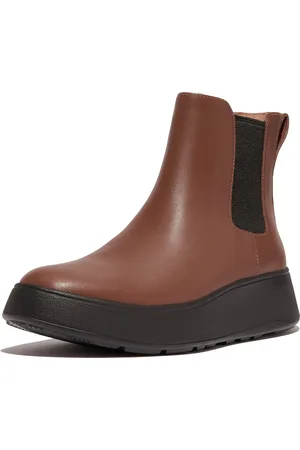 FitFlop F-Mode Leather Flatform Chelsea Boots - Maat 39