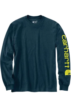 Carhartt Longsleeve Sleeve Logo T-Shirt L/S Night Blue Heather-L