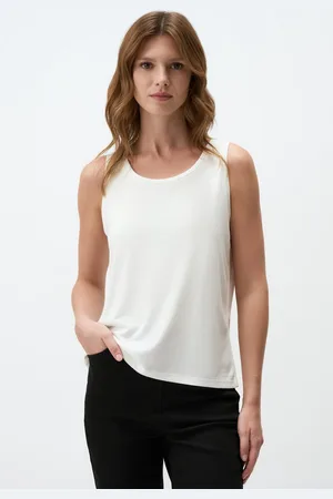 Jimmy Key U-Hals Mouwloos Basic Gebreid Tanktop