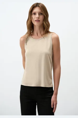 Jimmy Key U-Hals Mouwloos Basic Gebreid Tanktop