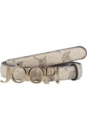 JOOP! Logo riem - Dames - 75 cm - offwhite-olive