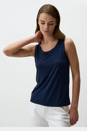 Jimmy Key Mouwloos U-Hals Basic Gebreid Tanktop