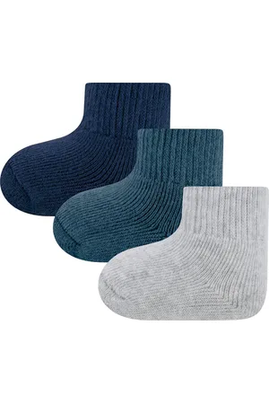 Ewers Uni Babysokjes - 3-Pack - One Size - Blauw/