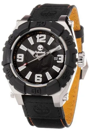 Timberland Zwart Leren Horloge Met Datumfunctie En 10ATM Waterdichtheid