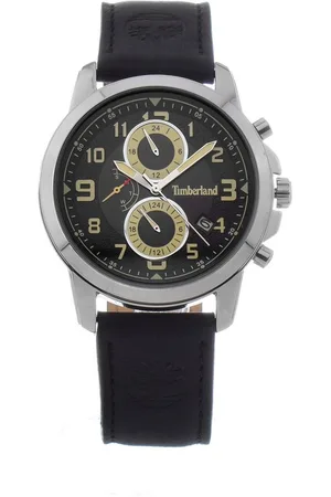 Timberland Bruin Leren Horloge Met Groene Wijzerplaat