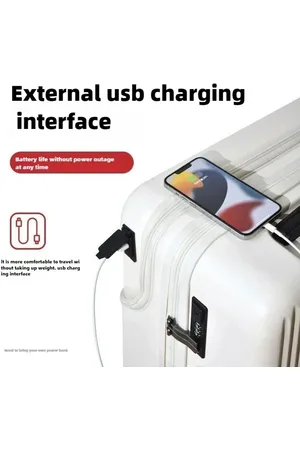 Lazada RoyaLuxe - Kleur - Koffer - Koffer Met USB Aansluiting - Koffers - Kofferset - Reiskoffer - Reizen Cadeau - Reiskoffer Met Wielen - Reistas