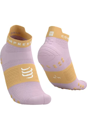 Compressport Pro Racing Socks V4.0 Run Low - Roseate/Buff Orange- Hardloopsokken