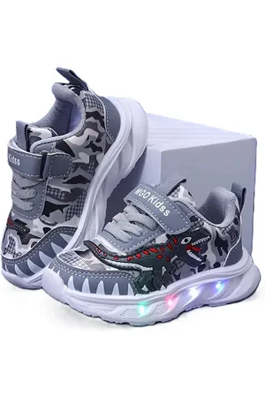 MGO Dinosaurus sneakers - sportschoenen - led - klittenband - - maat 26