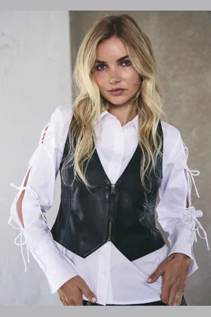 Co`Couture Co Couture Phoebe gilet leer