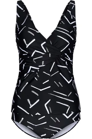 Pastunette Dames Tankini - White Stripes - - Maat 48