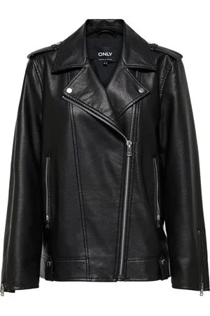 ONLY Jas Onlmille Faux Leather Jacket Otw 15356198 Black Dames Maat - XS