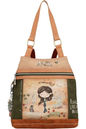 Anekke Vrije tijd rugzak Rugzak Peace & Love Anti-Theft Backpack Veelkleurig