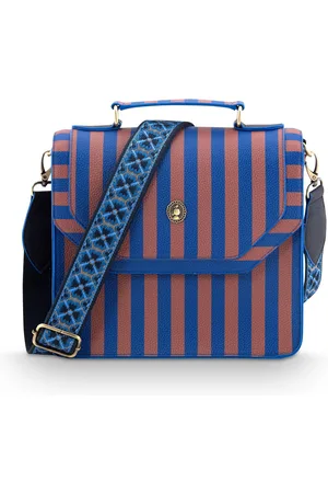 Pip Studio Frances Cross Body Bag Medium Stripe Blue 25x9x21.5cm