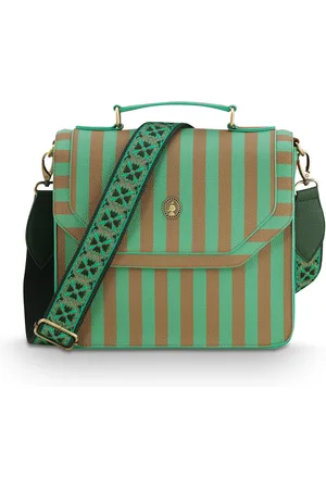 Pip Studio Frances Cross Body Bag Medium Stripe Green 25x9x21.5cm
