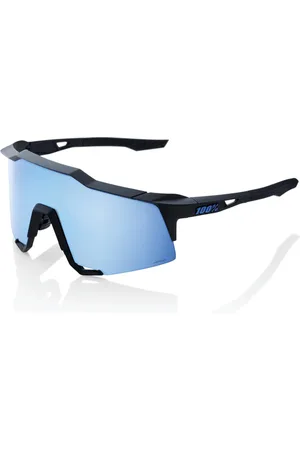 100% Speedcraft - Matte Black - HiPER Blue Multilayer Mirror Lens