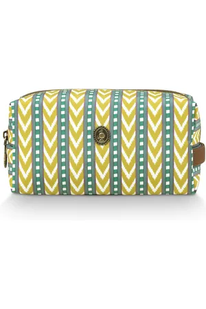 Pip Studio Coco Make up tasje - Toilettas dames - Voor make-up - Samba Stripe - 21.5x10x10.5cm