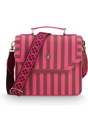 Pip Studio Frances Cross Body Bag Medium Stripe Pink 25x9x21.5cm