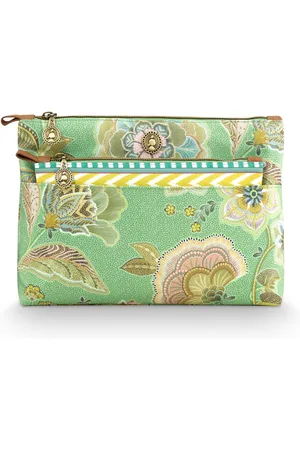 Pip Studio Caryn Combi Make up tasje - Toilettas dames - Voor make-up - Matata - 26x7.5x18cm/22x1x13cm