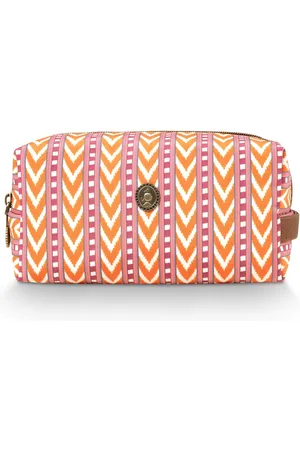 Pip Studio Coco Make up tasje - Toilettas dames - Voor make-up - Samba Stripe - 21.5x10x10.5cm