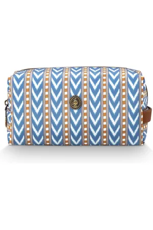 Pip Studio Coco Cosmetic Bag Medium Samba Stripe Blue 21.5x10x10.5cm