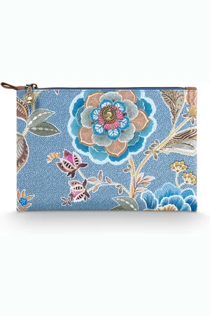 Pip Studio Charly Cosmetic Flat Pouch Medium Matata Blue 24x1x15.5cm