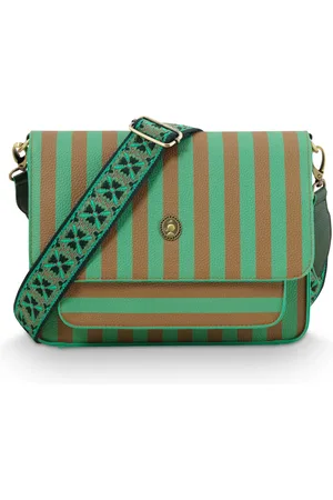 Pip Studio Fenna Cross Body Bag Medium Stripe Green 25x7x20cm