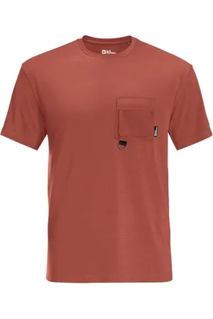 Jack Wolfskin T-Shirt Men Wanderthirst T Barn Red-XXXL