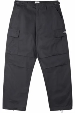Obey Pants Men Big Timer Cargo Washed Black-Maat 30