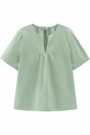 Woolrich Blouse Women Poplin Sage-S