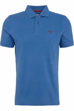 Barbour Polo Men Lightweight Sports Federal Blue-L
